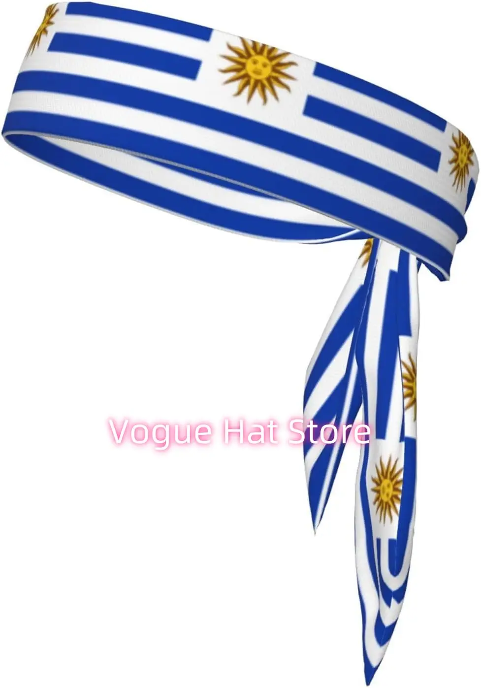 

Flag of Uruguay Headbands,Sports Head Tie,Headband for Men and Women,Hair Band for Running, Workout, Football, Black,
