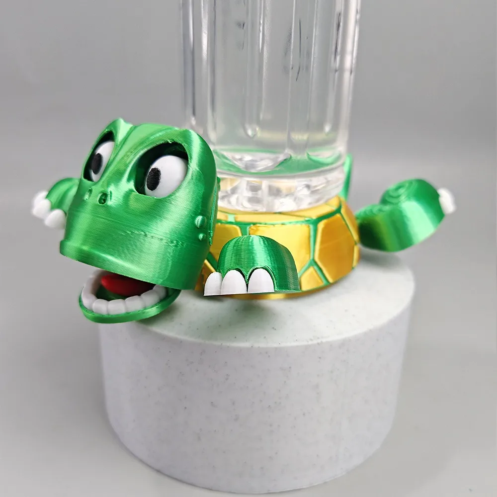 

3D Printed Panicked Turtle Coaster PLA Frightened Turtle Turtle Cup Pad Quirky Toys Ornament Anti-scald Turtle Base Cup Mat