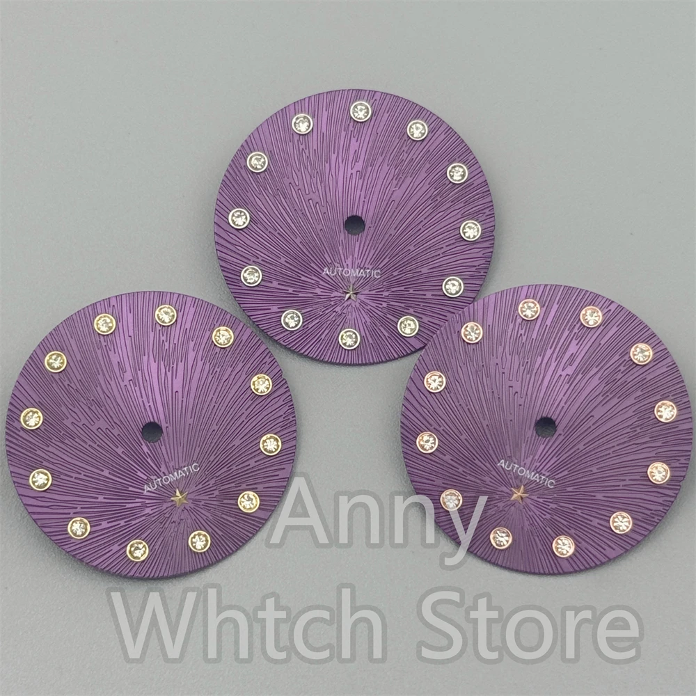 Picture 5: NH05 24.5mm Watch Dial Hand Set  Dial With Diamond Index For NH05 NH06 Women's Watch Modified Accessories