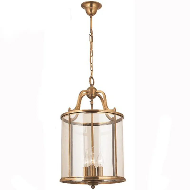 

American Copper Glass Corridor Aisle Restaurant Bar Shop Cylinder Solder Birdcage Chandelier Lamp E14x3