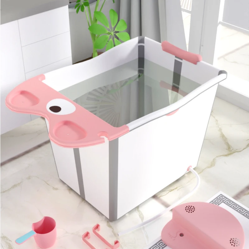 Children's Folding Bath Bucket Household Medicine Bath Children's Bath Barrel Children's Bidet Small Apartment Bathtub Bathtub