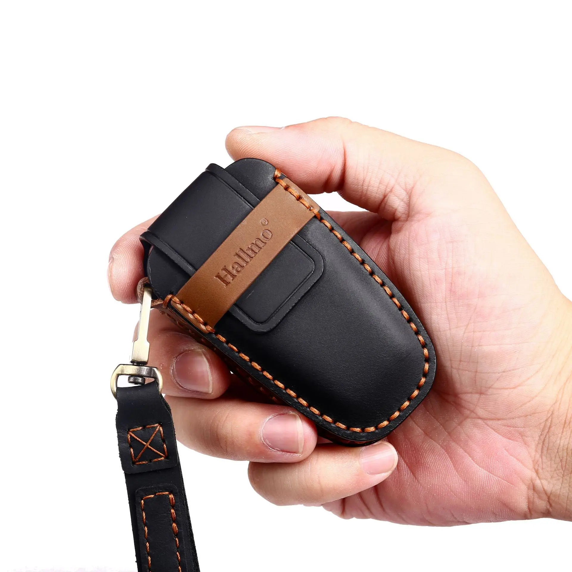 Leather Car Key Case Cover for Ford Mondeo Explorer Edge Expedition F250 F150 F-350 F-450 Fusion Mustang Everest Lincoln MKX MKC