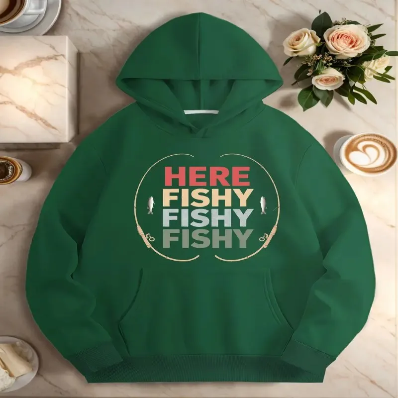 

Осень-зима, женский свитшот больших размеров, одежда с рыбным геометрическим графическим принтом, удобная хлопковая ткань с длинными рукавами