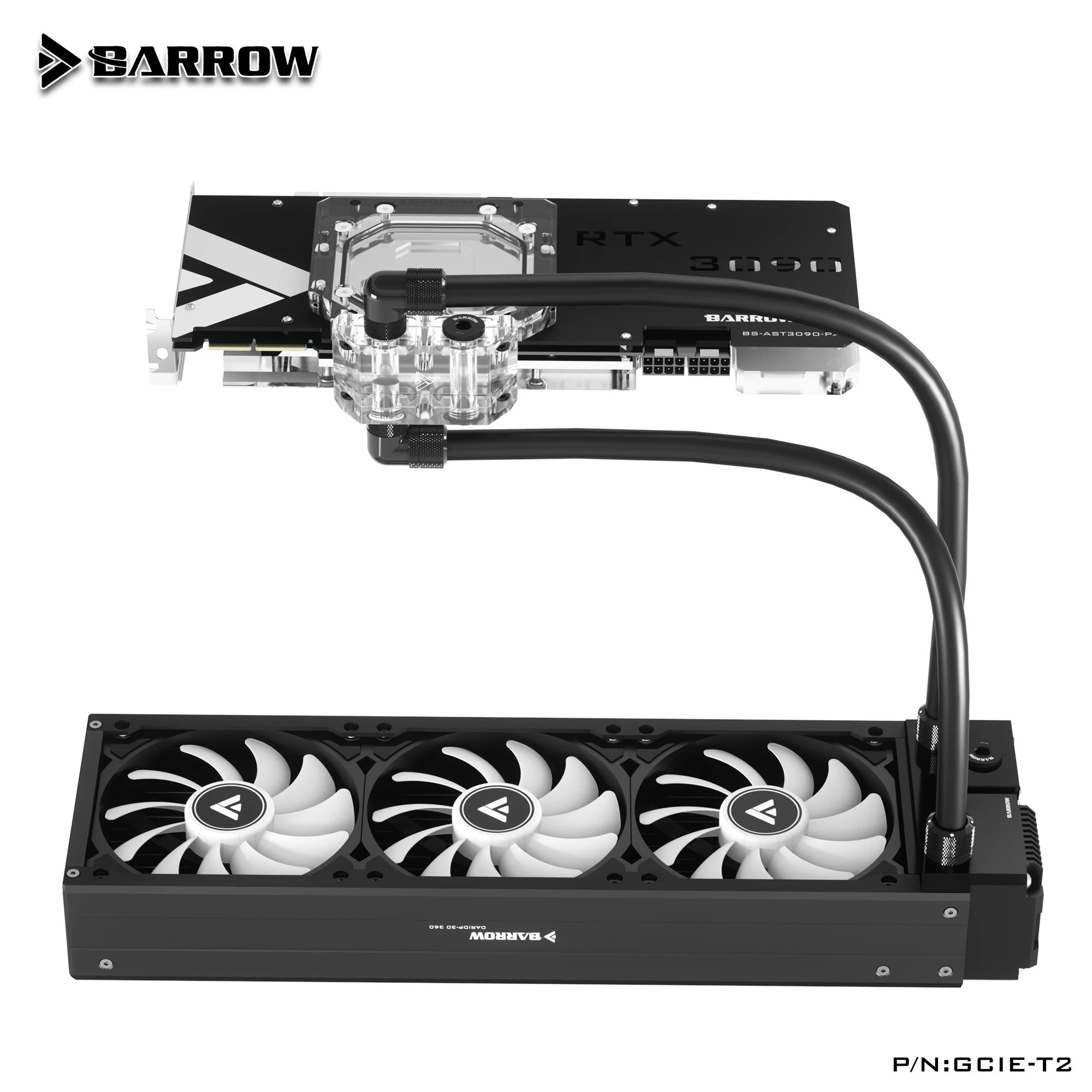 

BARROW GCIE-T1 GCI-T Water Cooling Kit 240mm 360mm Radiator+17W PWM Pump+Fan+Hose fittings ID10mm+OD13mm Integrated Liquid Heat