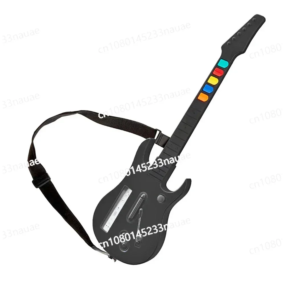 Portable Guitar Shaped Wireless Controller with Strap for Nintendo Wii Guitar Hero Rock Band 3 2 Game Accessories