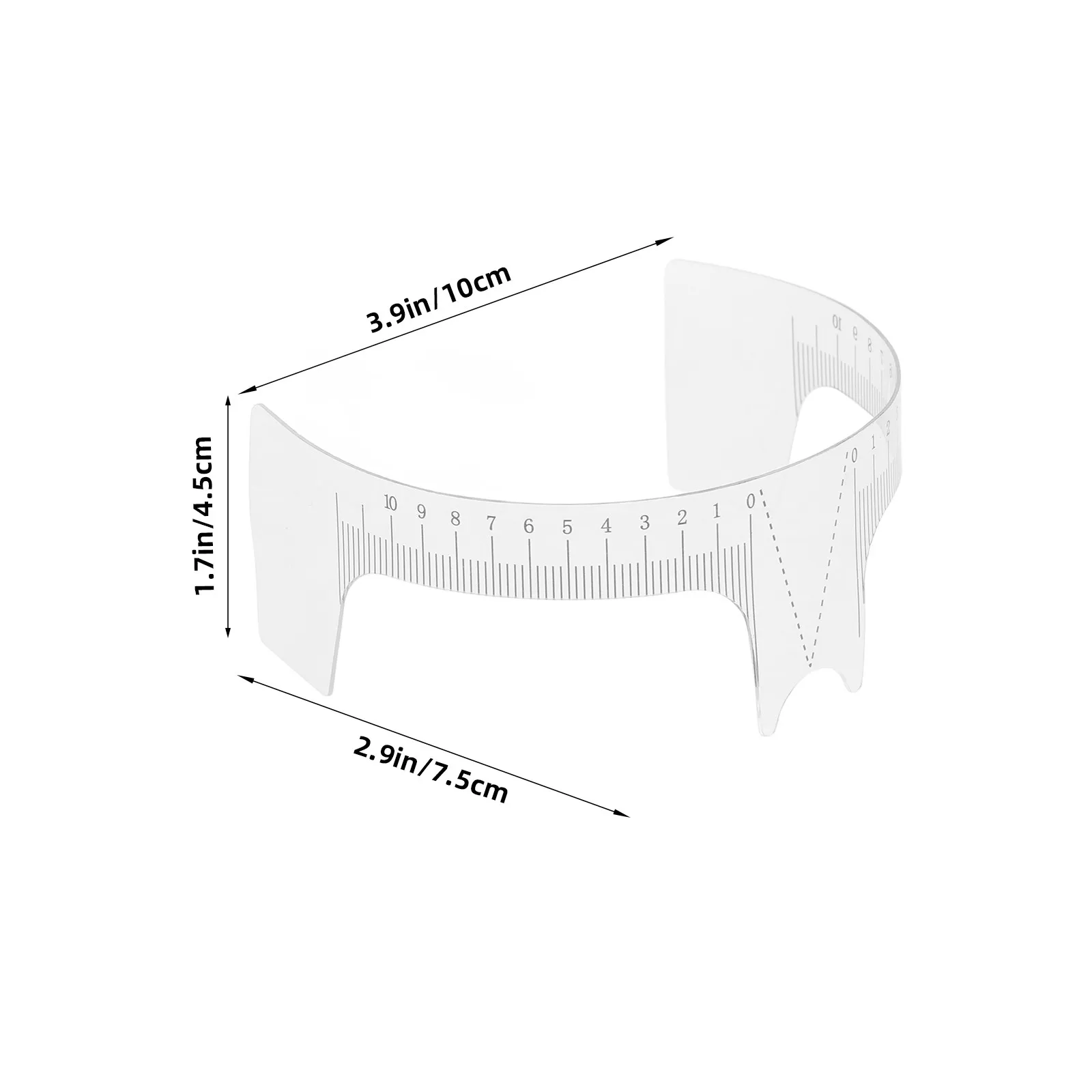 Eyebrow Mapping Stencil Ruler 5 Piece Reusable Plastic Brow Shaping Measuring Tool for Beauty Makeup