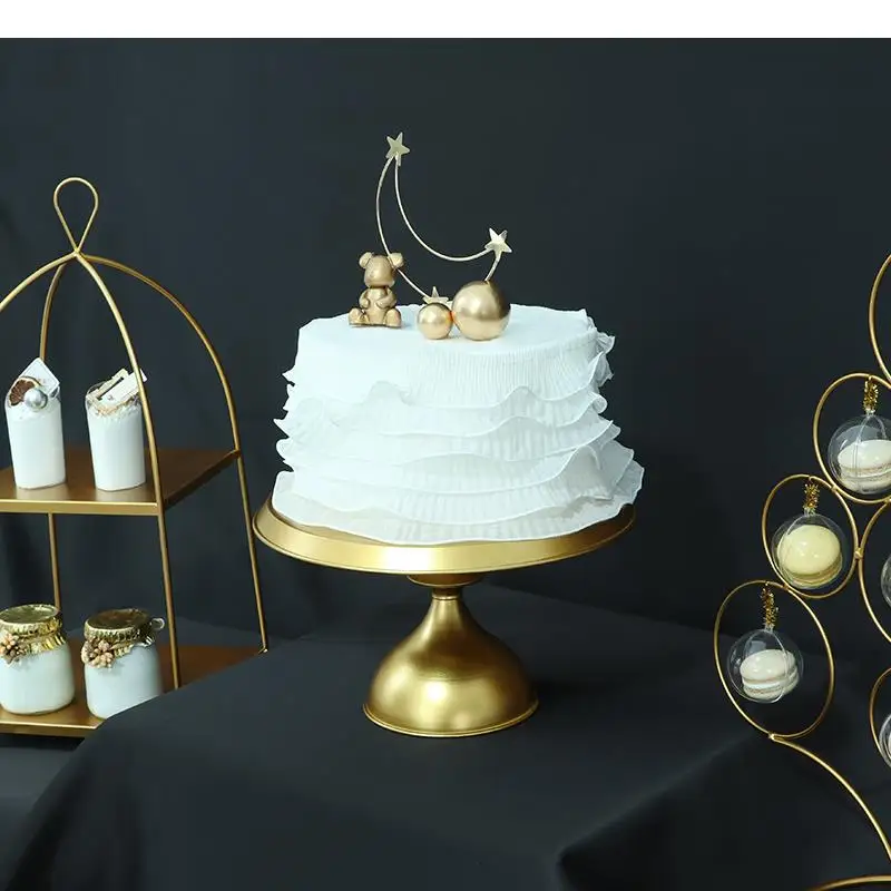 European Metal Dessert Table Decoration Set Wedding Bread Cake Plate Macaron Display Stand Kitchen Utensil