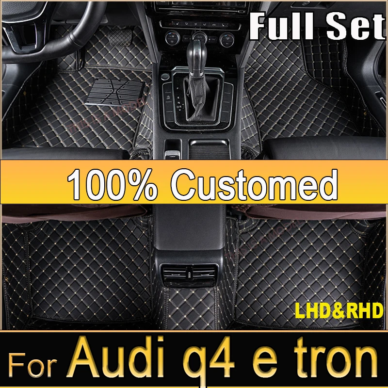 Car Floor Mats For Audi q4 e tron 2022 DropShipping Center Auto Interior Accessories Leather Carpets Rugs Foot Pads