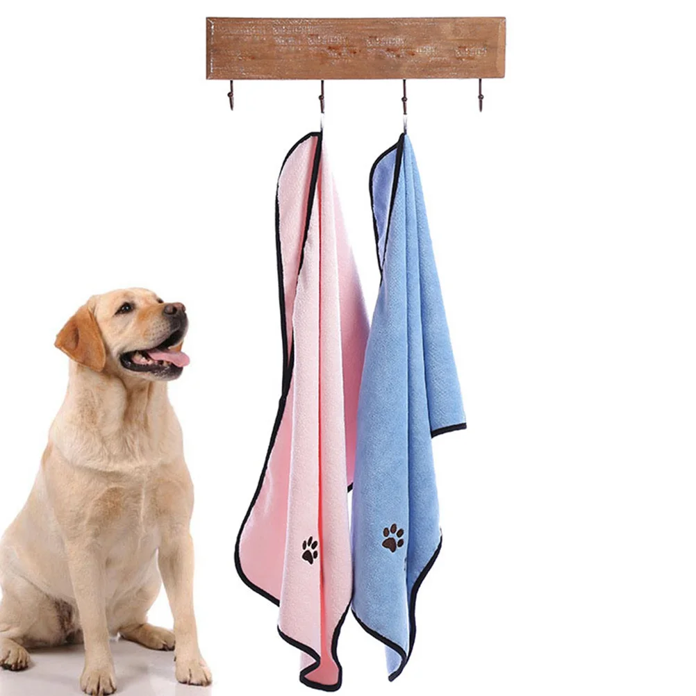 

2 Pcs Pet Bath Towel for Dog Supplies Absorb Water Daily Use Comfortable Great for Travel