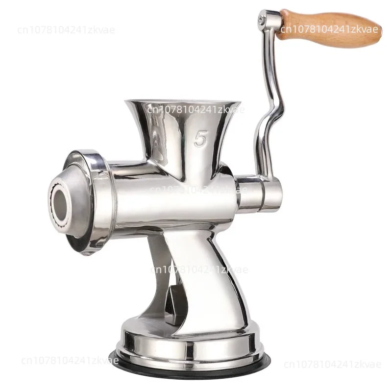 Manual Home Meat Grinder & Sausage Stuffer with No.5 Suction Cup, Made of 304 Stainless Steel.