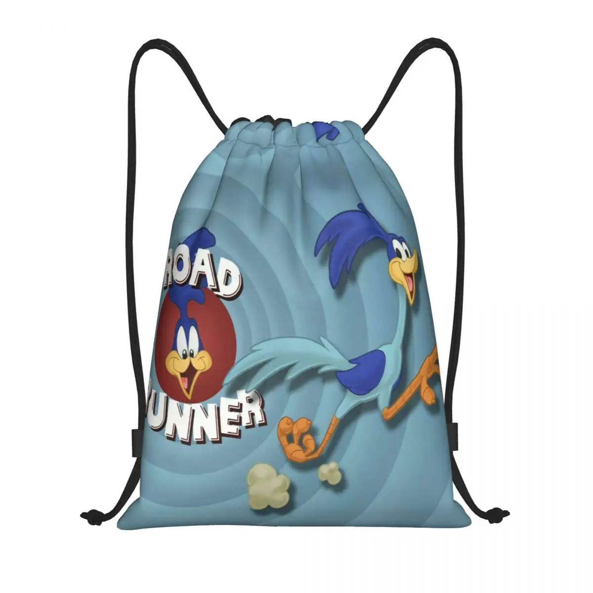 Custom Wile E. Coyote And The Road Runner Drawstring Bags Women Men Lightweight Film Sports Gym Storage Backpack