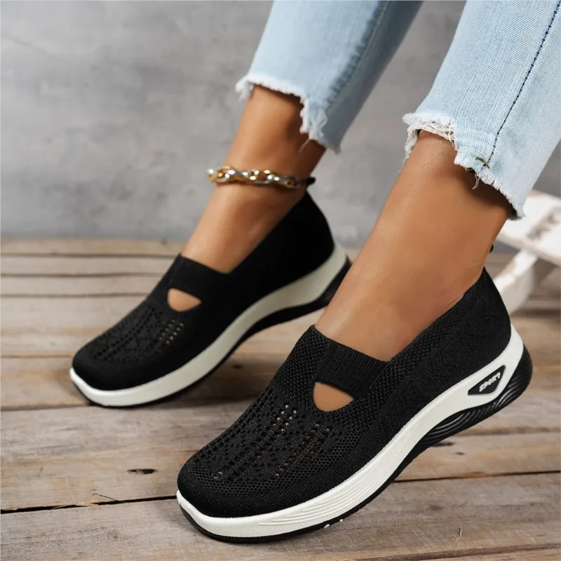 Damskie buty sportowe plus size 36-43, modne sneakersy, oddychające, białe wsuwane, z miękką podeszwą, lekkie, oddychające, na zewnątrz B1330