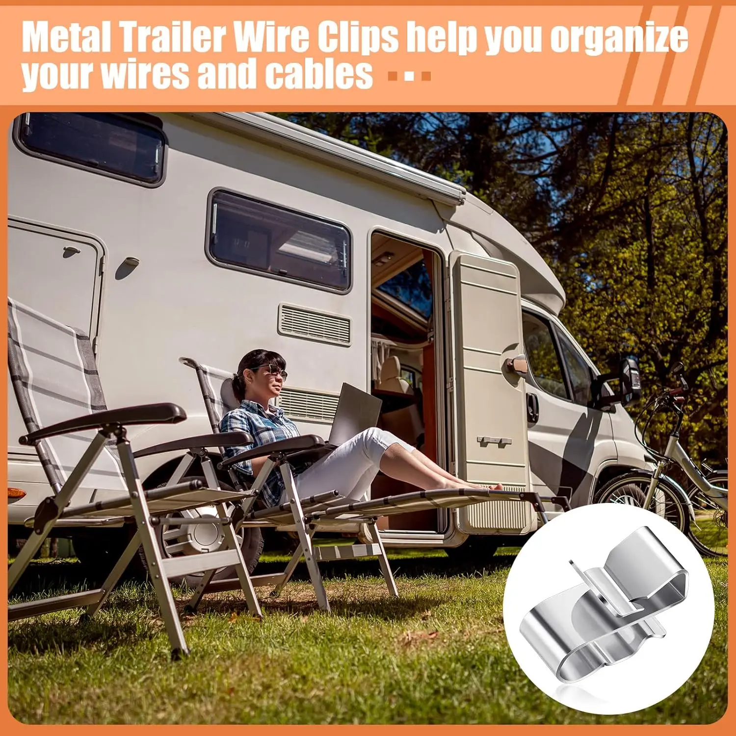50Pcs Solar Panel Wire Clip For 2x6mm Stainless Steel Cable Trailer Photovoltaic Clamps Clip Organizer For PV Wiring Boat