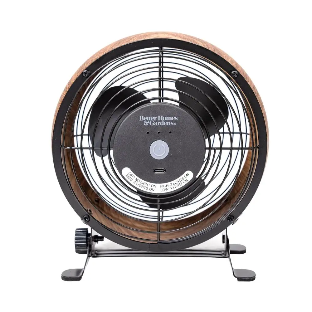 2 حزمة ريترو 5 بوصة سطح المكتب طبل مروحة معدنية منضدية USB-C قابل للتعديل إمالة 3 سرعة داخلي دوران الهواء مكتب المنزل