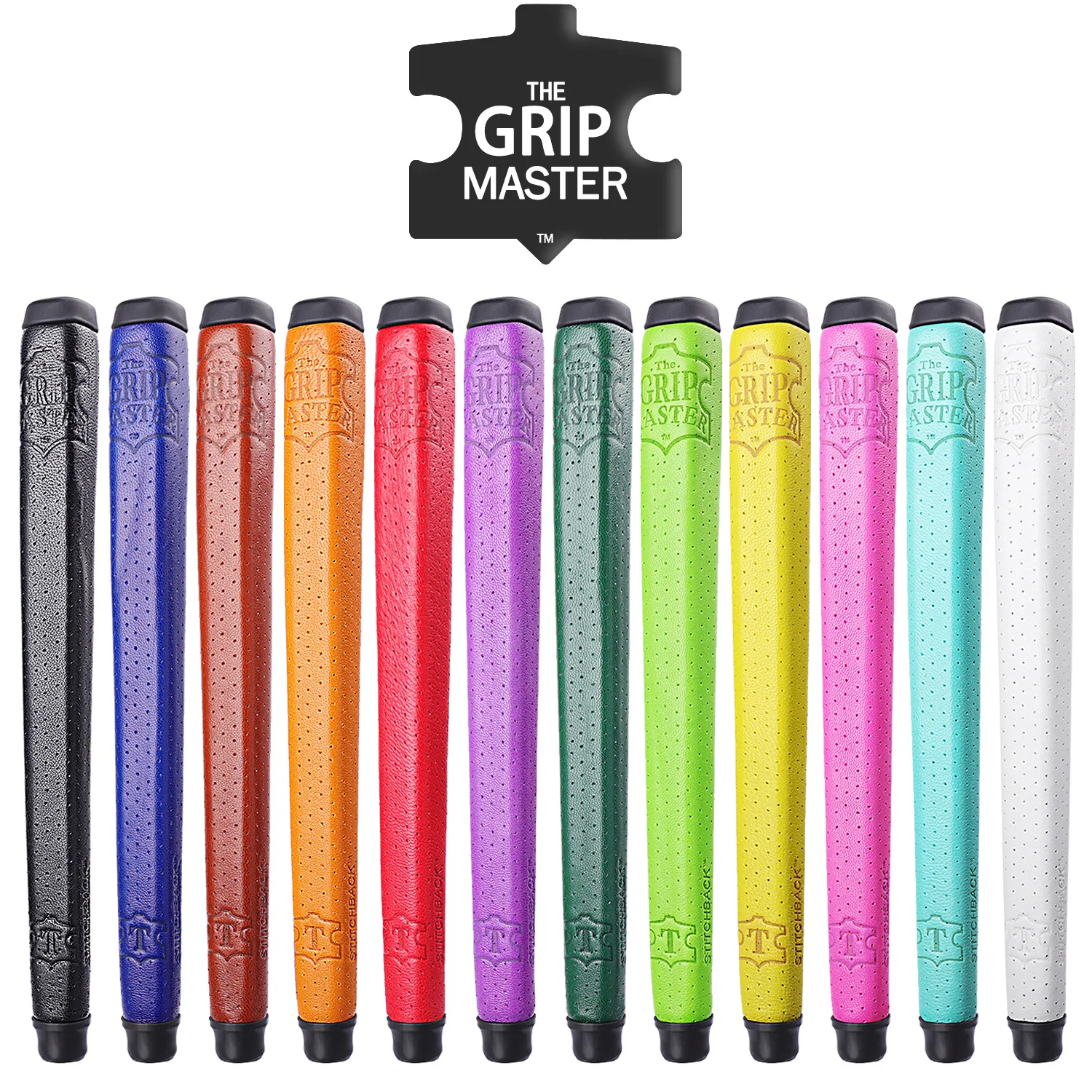 The Grip Master Leather golf putter grip. Leather perforated putter grip