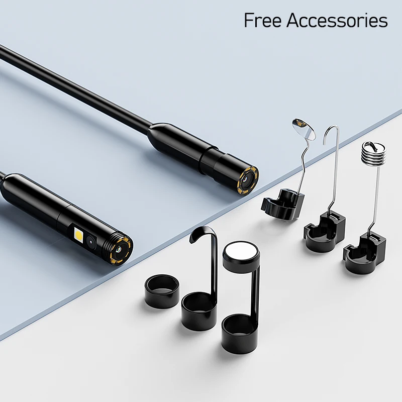 Industrial Endoscope Single Dual Camera 4.3'' IPS Screen Automotive Pipe Inspection Borescope 8LEDs 8MM Lens Waterproof 2600mAh image 6