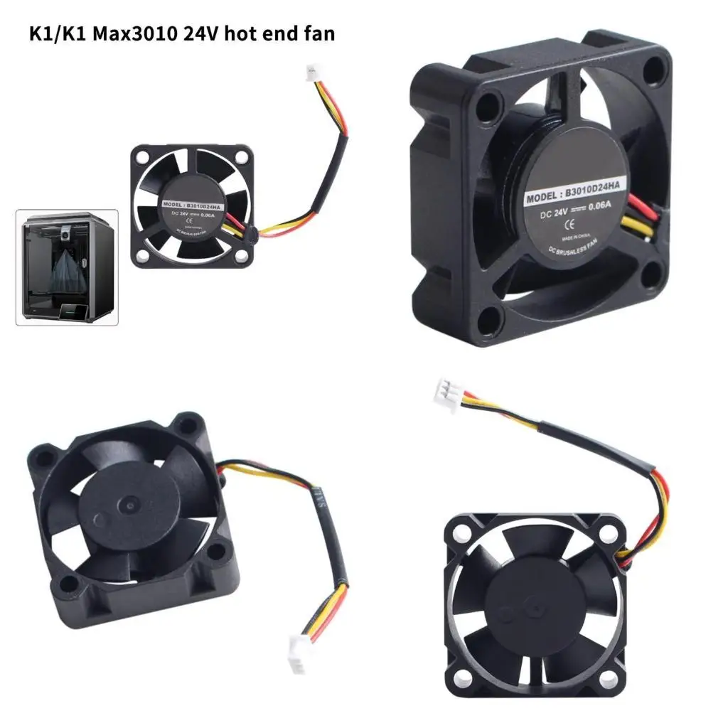 

R53C Двойной подшипник 3010 30 мм 30x30x10 мм 24 В 0,06A 13000 об / мин охлаждающий вентилятор компьютер