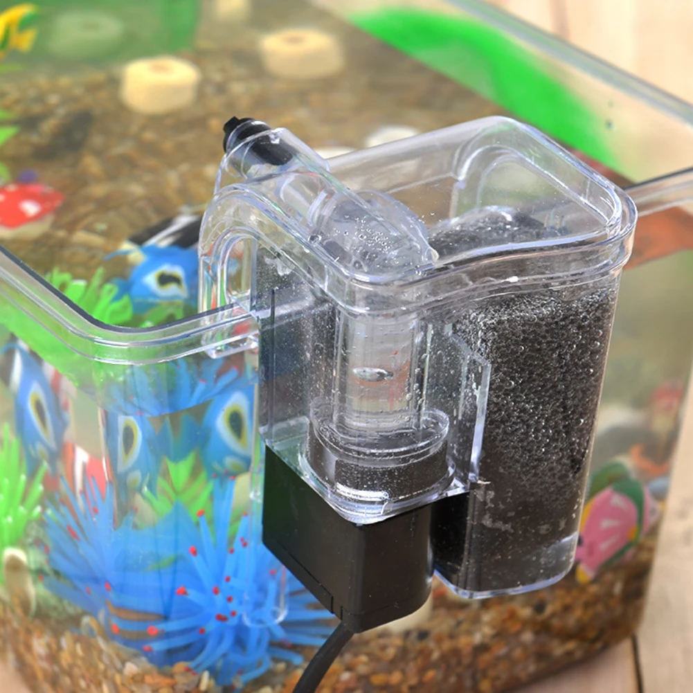 EU Plug Low Level Water Submersible Water Filter Pump Turtle Tank Filter Aquarium Fish Tank Oxygen Increasing Pump Add Oxygen