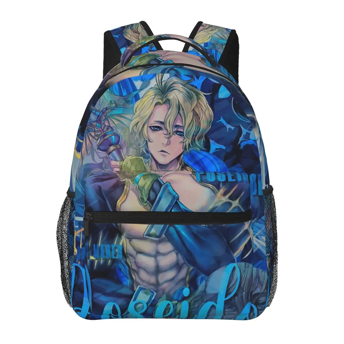 Poseidon Record Of Ragnarok Statue Anime Backpacks Boys Girls Bookbag Students School Bags Cartoon Travel Rucksack Shoulder Bag