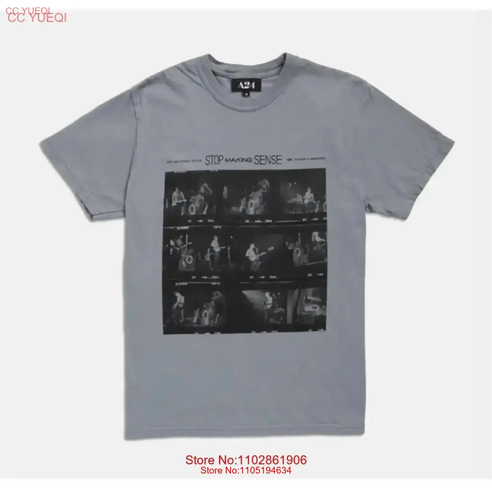 A24 x Talking Heads Stop Making Sense Contact Sheet T Shirt Movie vintage Washed Versatile Soft Slightly Breathable vintage