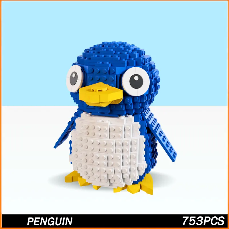 

Anime Figure Series Blue Penguin Building Blocks Kids Toys Cartoon Action Figure Assemble Blocks Birthday Boys Toy Gifts