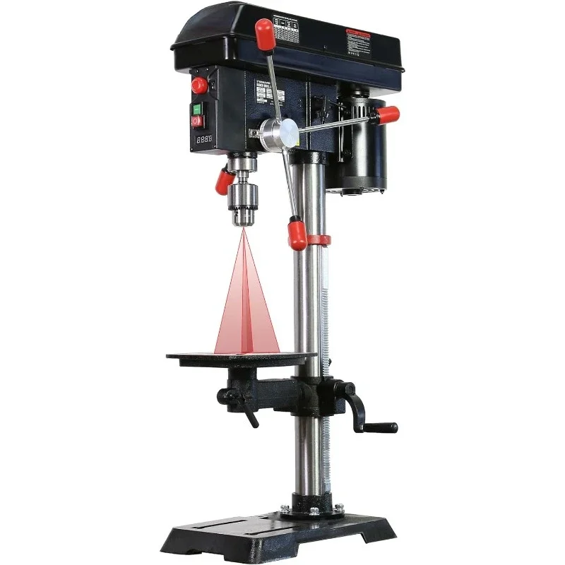 

12 INCH 6.2A Professional Bench Drill Press, 3/4HP Powerful Benchtop Drill Press, Variable Speed Drill Press with IIIA Laser