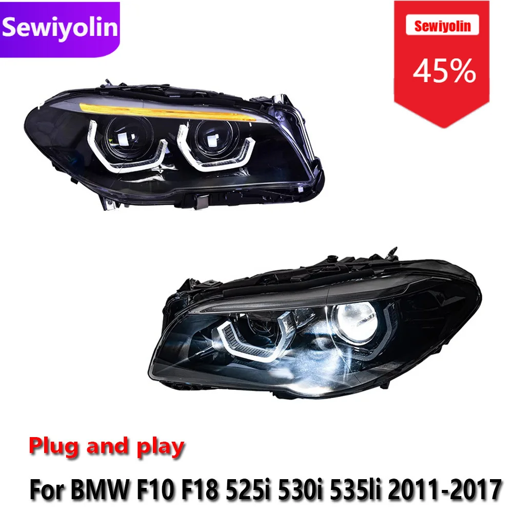 

Car DRL LED Headlight Assemblies For BMW F10 F18 525i 530i 535li 2011-2017 Fog DRL Brake Turn Signal Lamp Plug and Play