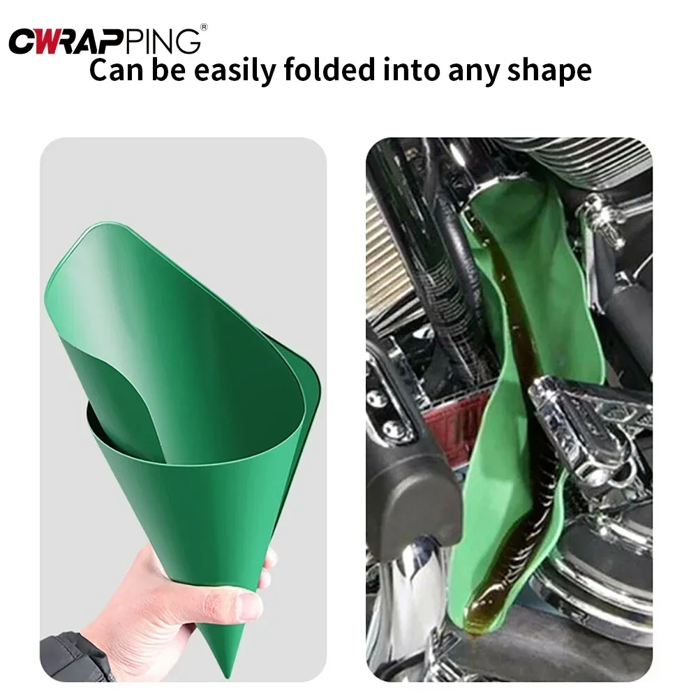 Oil Guide Plate Flexible Drainage Oil Guide Tool Arbitrary Shape Folding Funnel Truck Motorcycle Oil Guide Tool Car Accessories