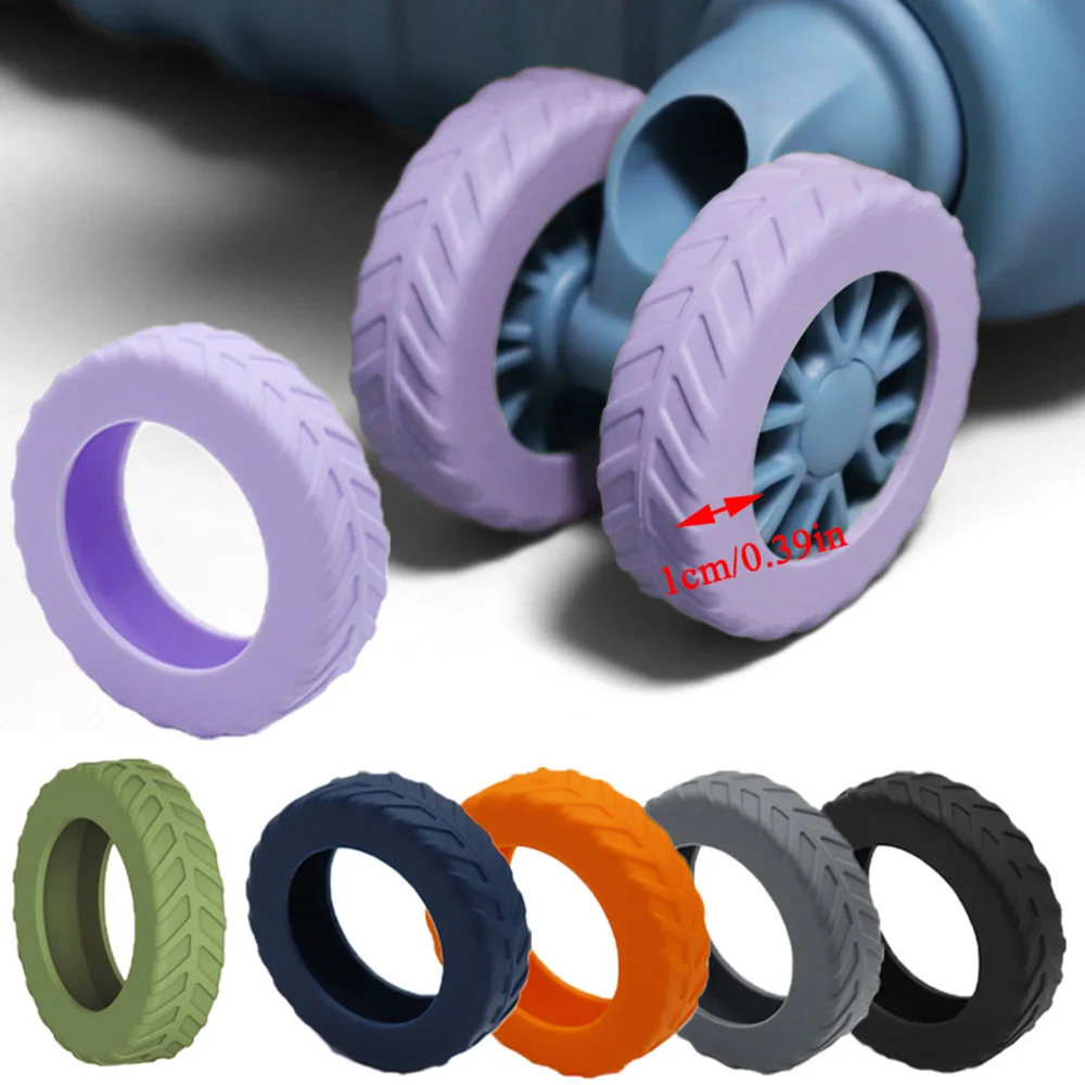 

8PCS Silicone Wheels Caster Cover Widen By 1cm Wheels Protector Sleeve Practical Trolley Case Accessories Castor Sleeve