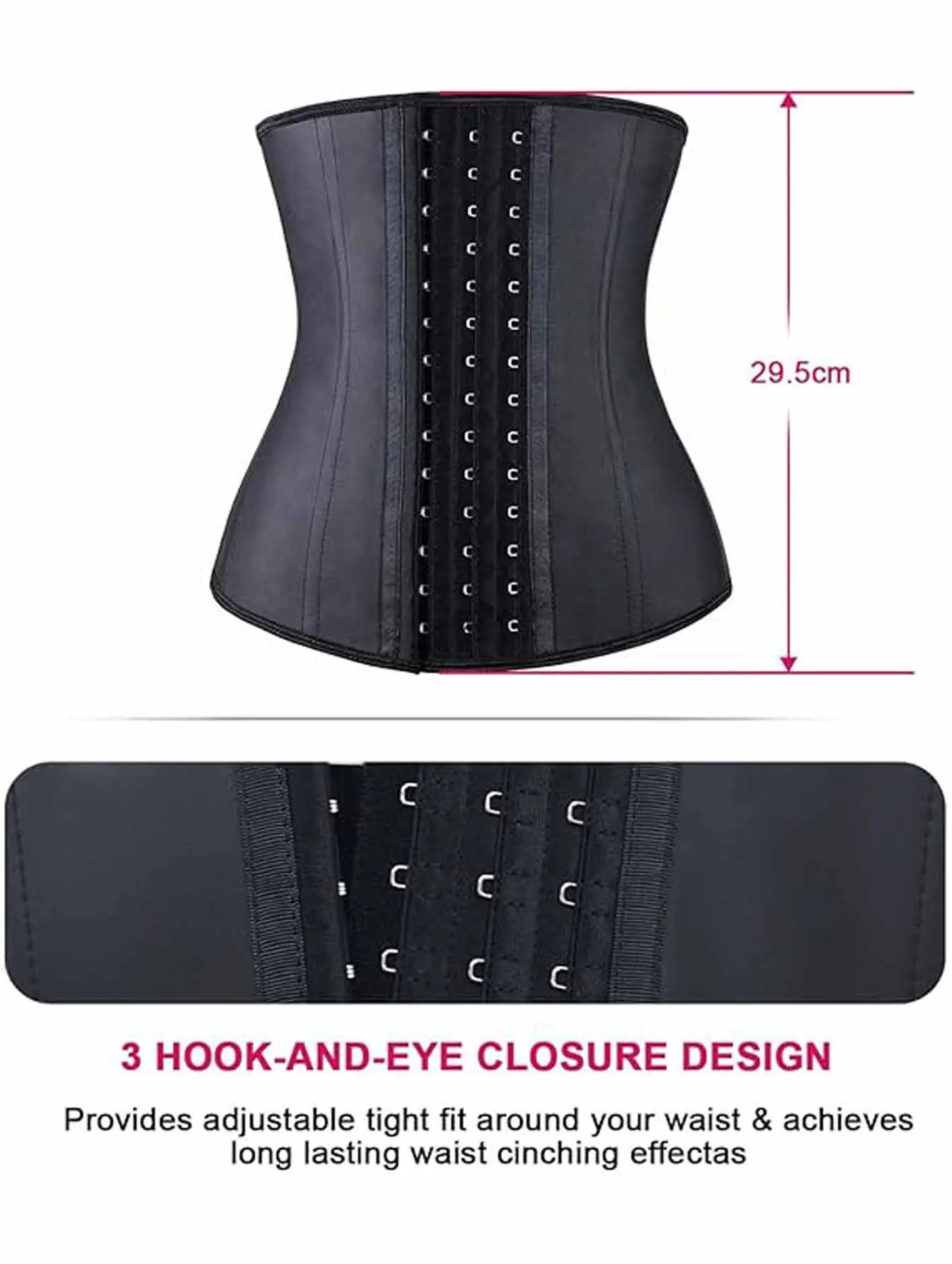 Corsetto di corte europeo e americano di nuovo stile con fibbie a tre file, cerniera e cintura in vita - Intimo modellante per il corpo, Addome-Tig