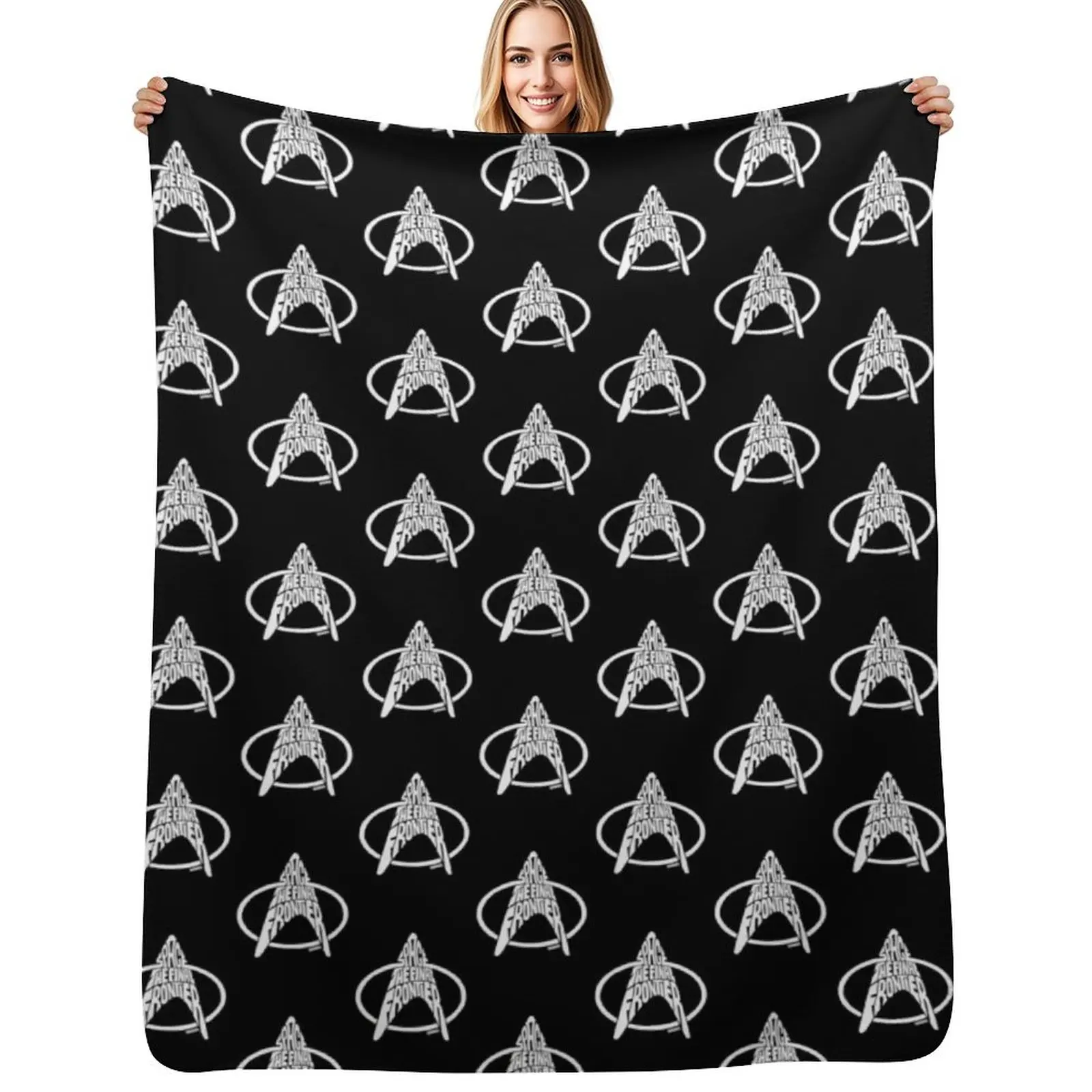 

Star Trek Space The Final Frontier White Throw Blanket Summer Beddings Nap Luxury Designer Soft Plaid Blankets