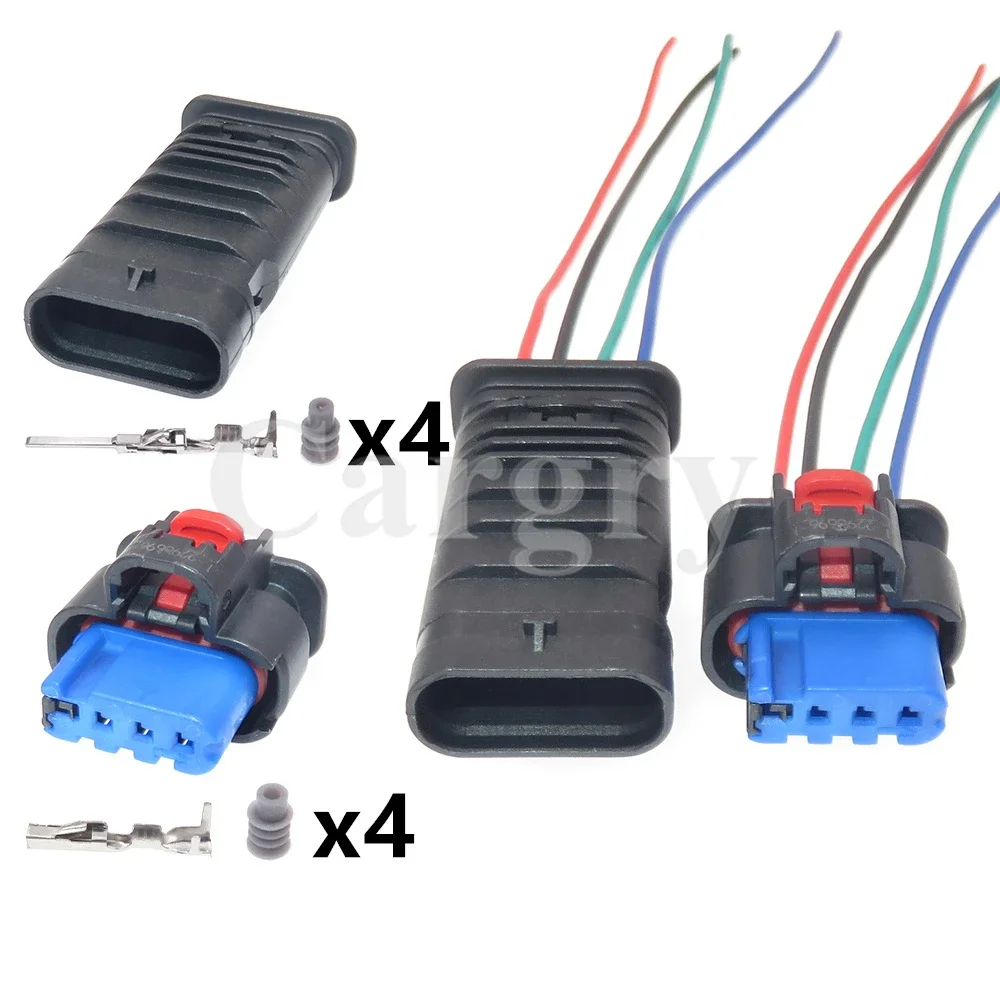 1 Set 4P 1-2203773-1 1-2296696-1 AC Assembly Car Nitrogen Oxide Sensor Wire Connector Auto Wiring Terminal Socket with Cables