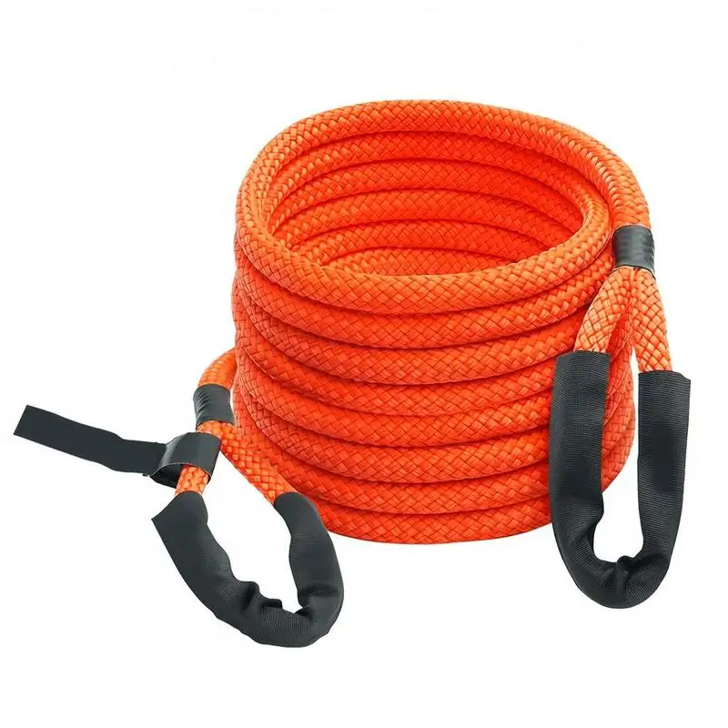 

22 mm x 9 m tow rope 13871 kg, heavy-duty off-road recovery strap with 2 soft shackles (20.000 kg) Extremely durable 30% elasticity Energy recovery strap for Jeep, car, truck, ATV, UTV, SUV, tractor
