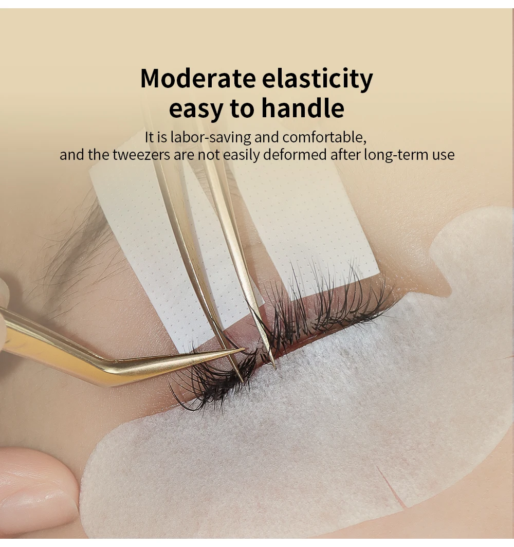 GLAMLASH Wimpernverlängerung, rutschfeste Pinzette aus Edelstahl für klassische Wimpern, Augenbrauen, einfacher Fächer, russische Volumenwimpern – Detail 8