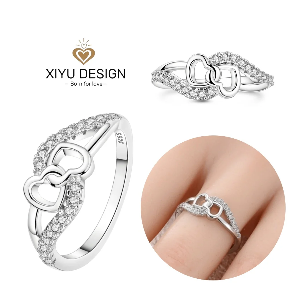2026New Rings For Women 925 Sterling Silver Shining Cuban Chain Ring Fine Wedding Engagement Birthday Mother\'s Day Jewelry Gifts