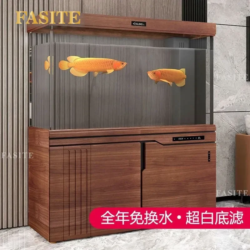 For Large Medium Aquarium Ultra White Glass Fish Tank Bottom Filter System Goldfish Dragon Fish Home Living Room Bedroom