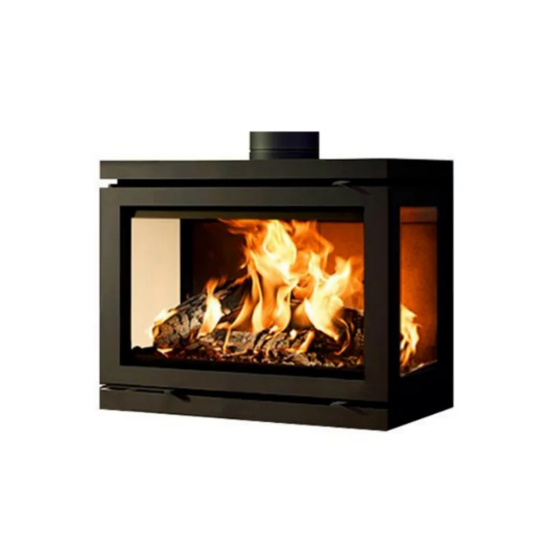 European Quality Cast Iron Wood-Burning Fireplace 95.1% Efficiency 15KW Power Freestanding Villa Use Long-Lasting Classic