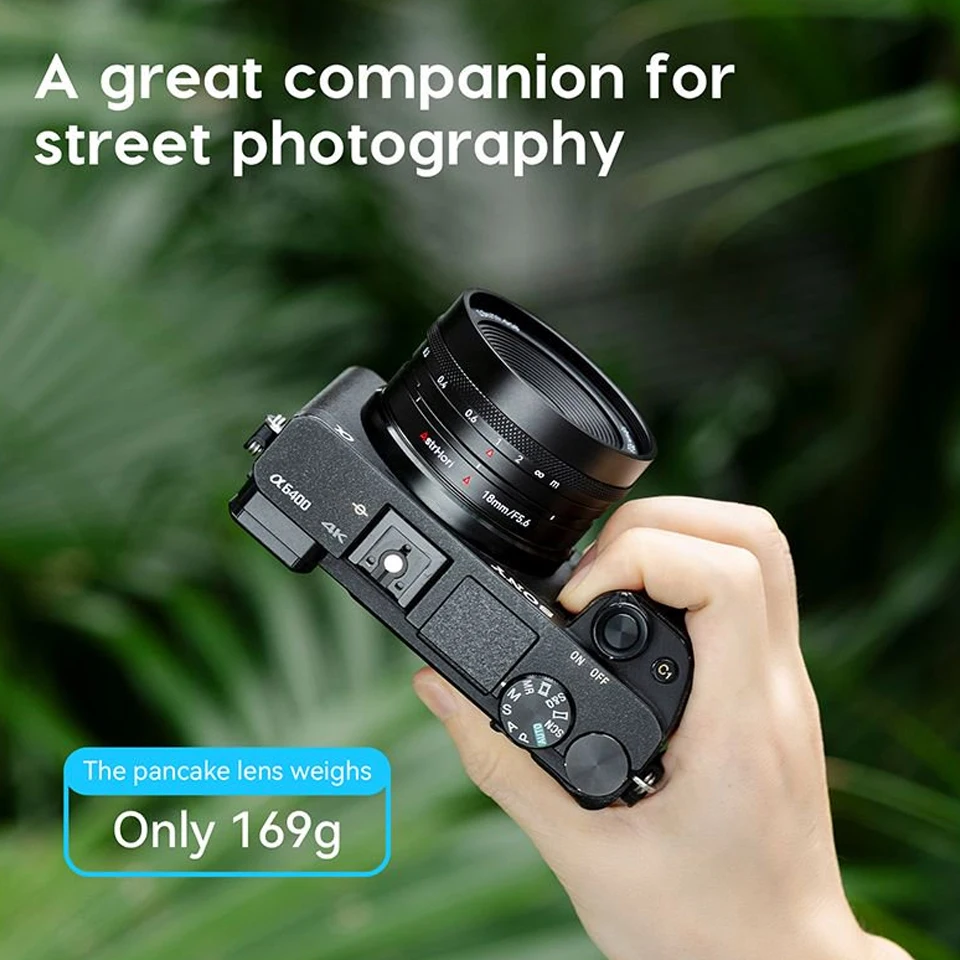 Obiettivo Spostato AstrHori 18 mm F5.6 APS-C 360 °   Obiettivo principale manuale rotante per Sony FS7 A5000 ZV-E10 Nikon Z5 Fuji X-H2 X-T100 Leica T