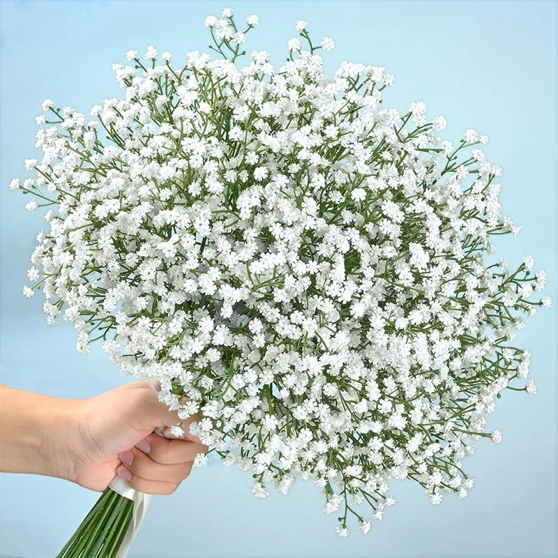 90Heads Artificial Flowers Bouquet 61cm Plastic Gypsophila Fake Flower for Home Decor Wedding Party Decorations Vase Accessories