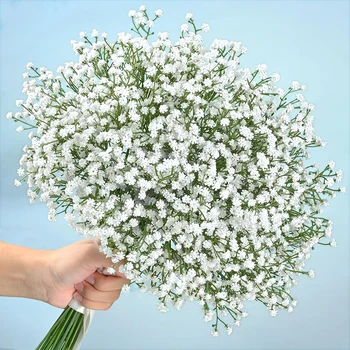 90Heads Artificial Flowers Bouquet 61cm Plastic Gypsophila Fake Flower for Home Decor Wedding Party Decorations Vase Accessories 1
