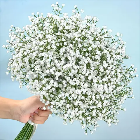 61cm 인공 꽃 Babys 호흡 꽃다발 플라스틱 Gypsophila 가짜 꽃 홈 장식 파티 웨딩 장식 테이블 꽃병