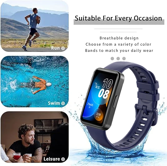 Watch Strap For  Huawei Band 9 Strap Replacement Silicone Strap For Huawei Band 8 Strap Correa Bracelet