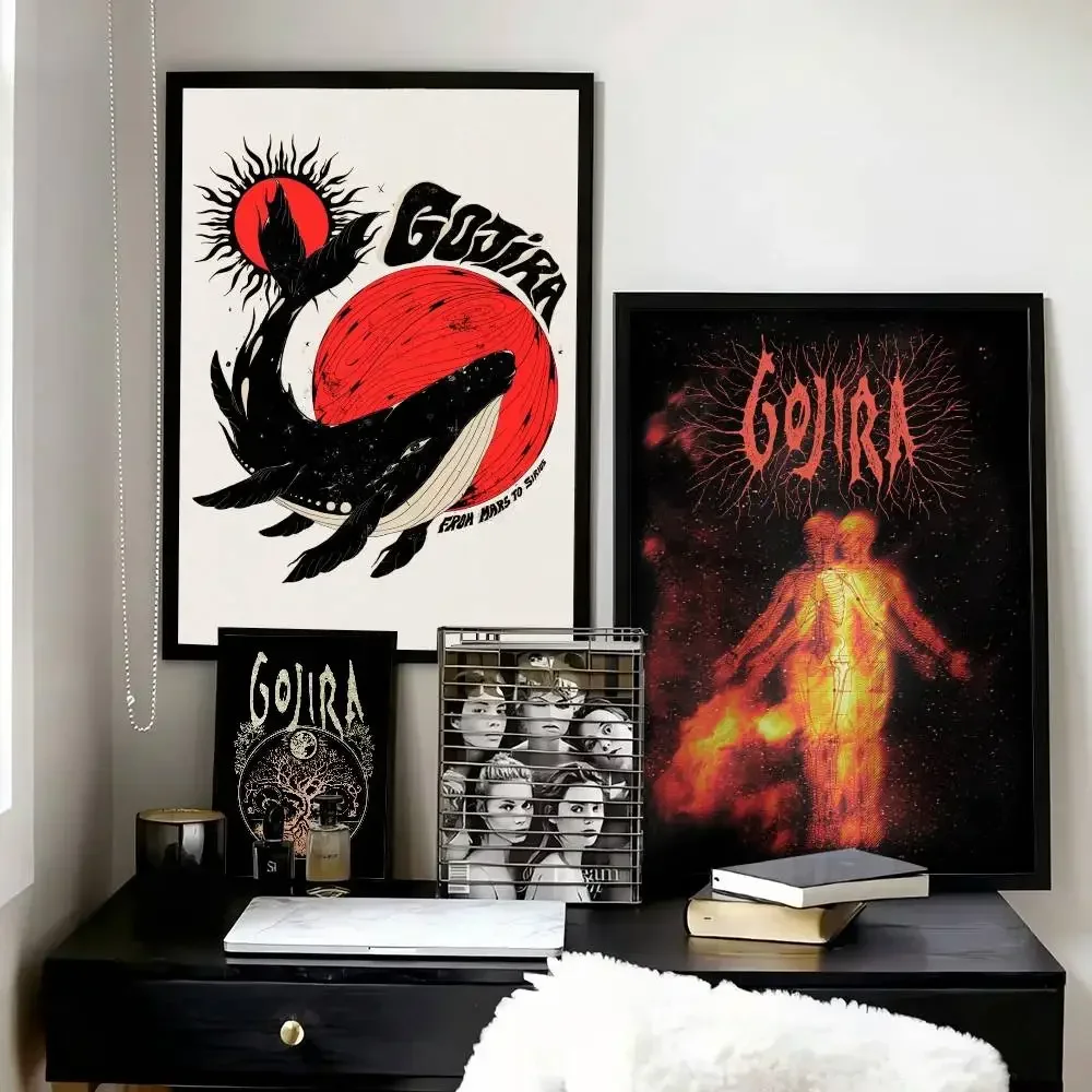 Gojira Various Art Poster French Heavy Metal Band   Posters Self-adhesive Wall Art Decorations Color Prints Sticky