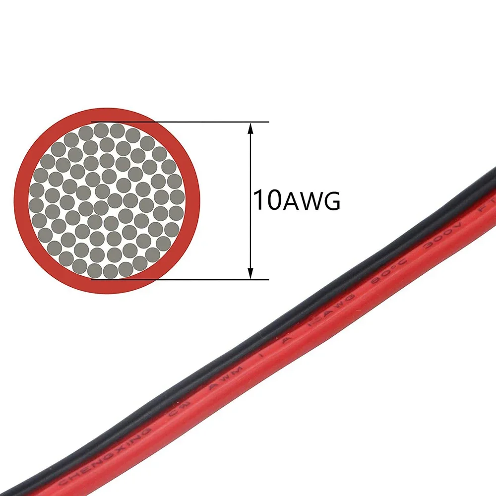 95CM 10AWG SAE to SAE 2 Pin Quick Disconnect Power Automotive Extension Cable Cap for Solar Panels Battrey Motorcycle Battrey