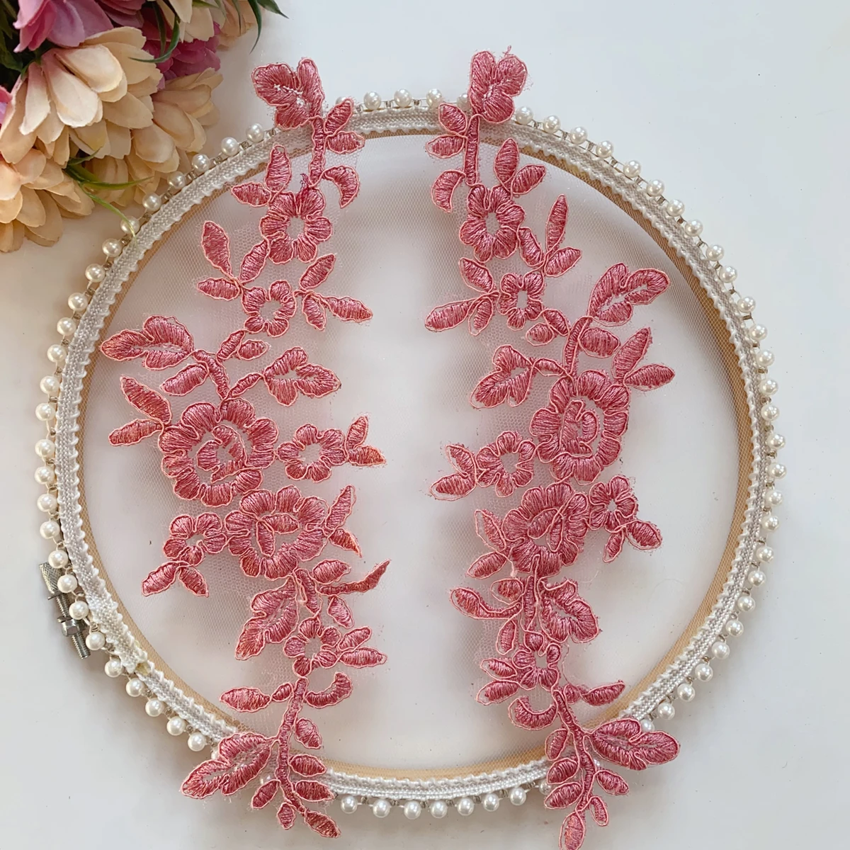 Spitzenblumen mit Spiegeleffekt für Hochzeitskleider, Hochzeitsschuhe, Kopfschmuck, DIY-Nähzubehör, RS5016, 10 Stück/Lot, 14 Farben – Detail 11