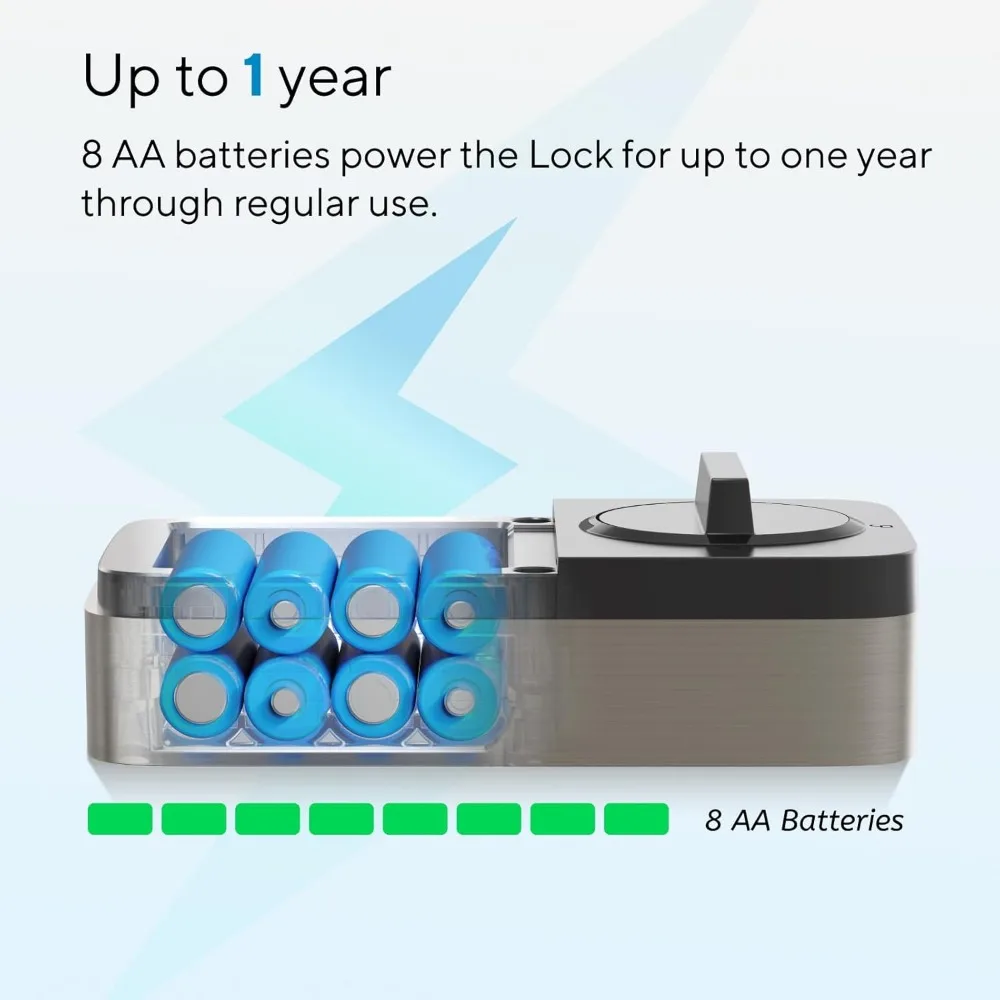 Bolt Fingerprint Smart Lock with Door Lever Set,Built-in WiFi Keyless Entry, Biometric Smart Deadbolt with Door Sensor, Voice C