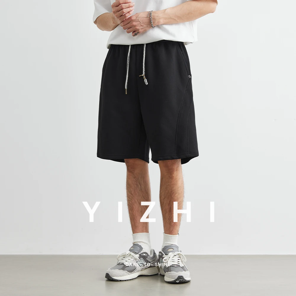 Men's Sports Loose Straight Shorts 2025 Summer New Fashion Drawstring Leisure Outdoor Fitness Comfortable Five-point Guard Pants