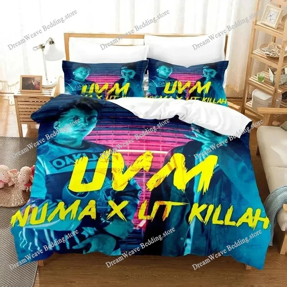 

DJ Hip Hop Lit Killah Bedding Set Boys Girls Twin Queen Size Duvet Cover Pillowcase Bed Boys Adult Fashion Home Textileextile