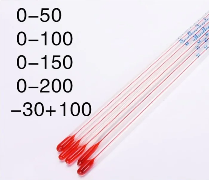 20pcs Red water glass rod alcohol thermometer 0-200 agricultural industry breeding temperature formula