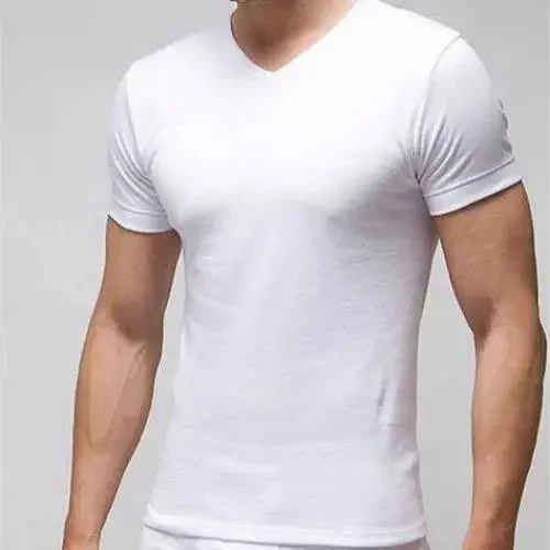 Rapife Short Sleeve V-Neck T-Shirt Made in Spain, 100% Cotton, Comfortable Fabric for Men, Ideal for Casual Wear, Machine Washable #1